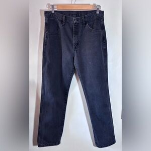 Rustler Faded Black 100% Cotton Straight Leg Jeans Size 32 x 30 Unisex